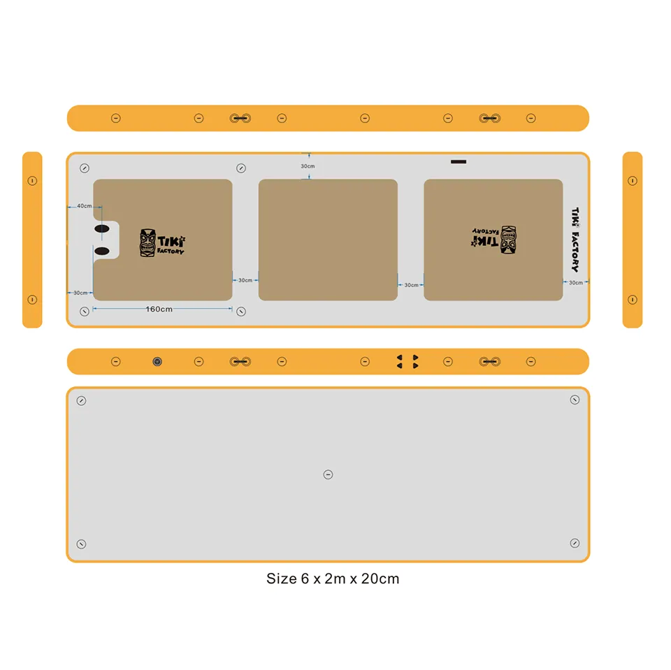 Plataforma hinchable Gigante 600x 200 cm